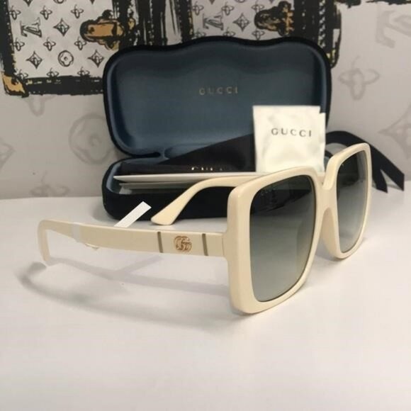 New Authentic Gucci Cream Sunglasses for Women GG0632s 004 main image 11